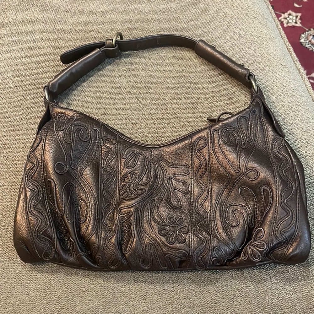 Anthropologie Made on Earth for David & Scotti Brown Leather Purse